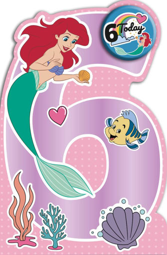 Picture of 6 TODAY ARIEL BIRTHDAY CARD